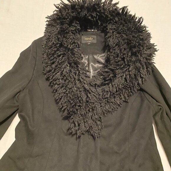 Laundry by Shelli Segal Womens Size 14 Faux Fur Jacket Coat - Picture 2 of 16